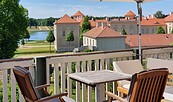 Loggia zu Fewo Ronja mit Blick auf das Schloss